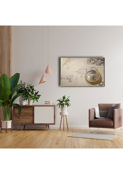Eski Pusula ve Harita Canvas Tablo fırsatları