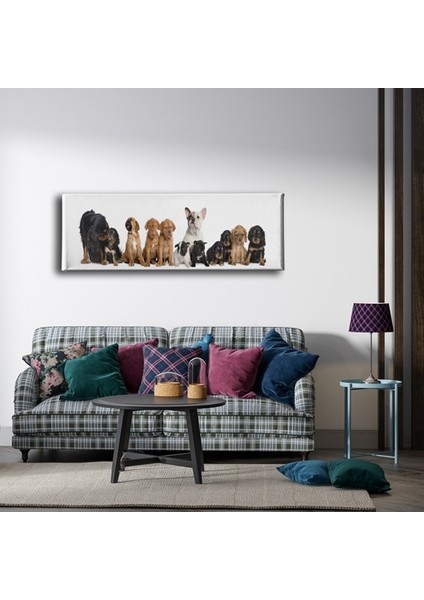 Köpekler Panoramik Kanvas Tablo modelleri