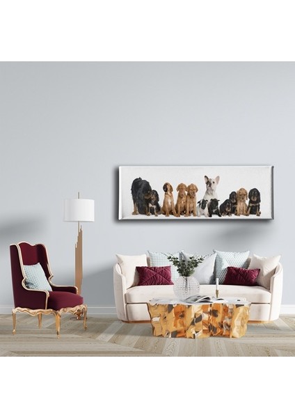 Köpekler Panoramik Kanvas Tablo fırsatları