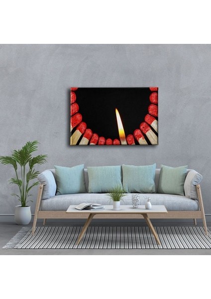 Ateş ve Kibrit Canvas Tablo modelleri