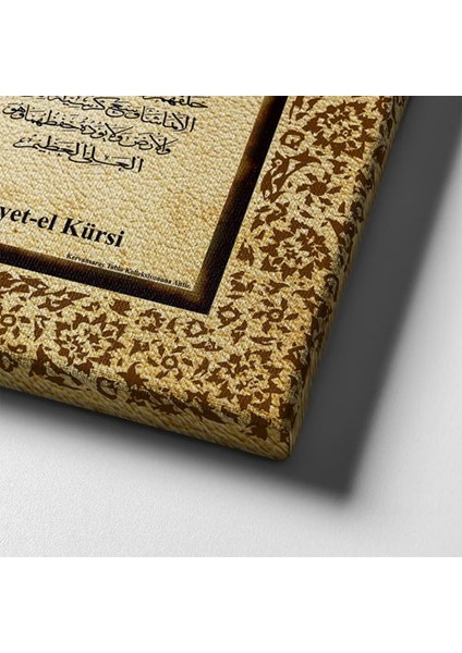 Nazar-Bereket-Ayet-El Kürsi ( 3 Ayet ) Ayetli Kanvas Tablo