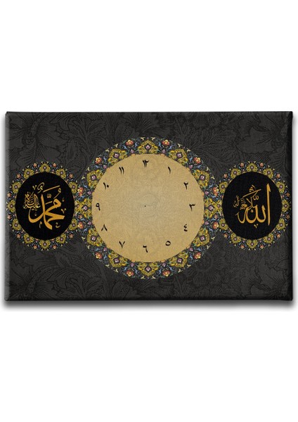 Allah Muhammed Lafzı Saatli Tablo