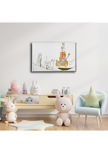 Hediyeli Çocuk Kanvas Tablo