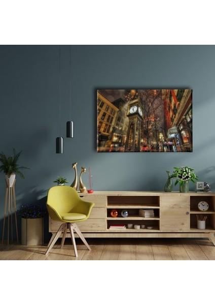 Gastown Steam Clock Canvas Tablo