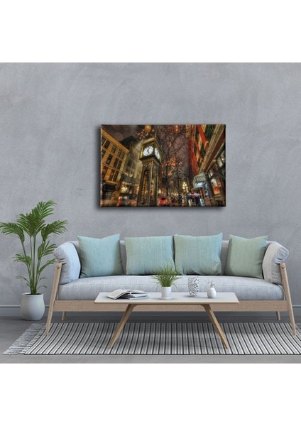 Gastown Steam Clock Canvas Tablo