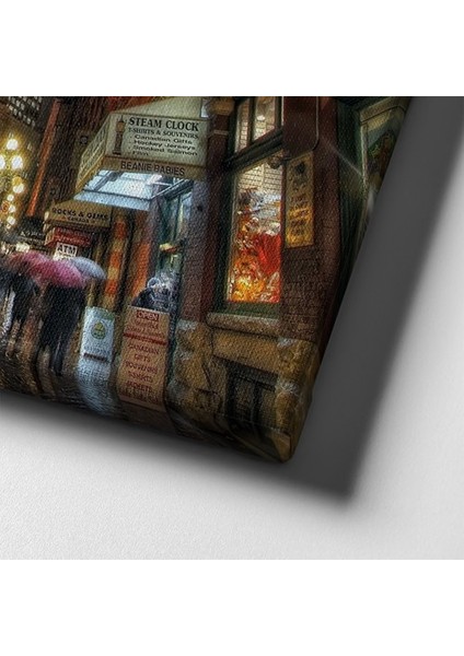 Gastown Steam Clock Canvas Tablo