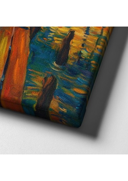 Kıyı Gün Batımı Yağlı Boya Kanvas Tablo indirimleri