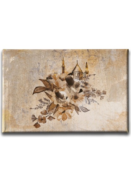 Semazen Çiçek Motifli Tablo