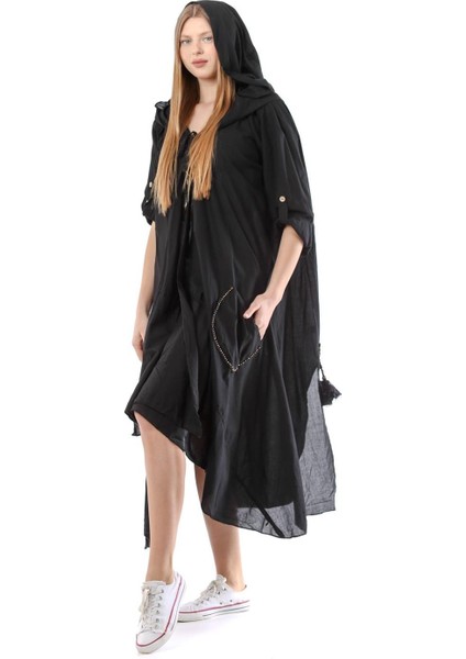 Cadı Kapüşonlu Bohem Kimono&kaftan