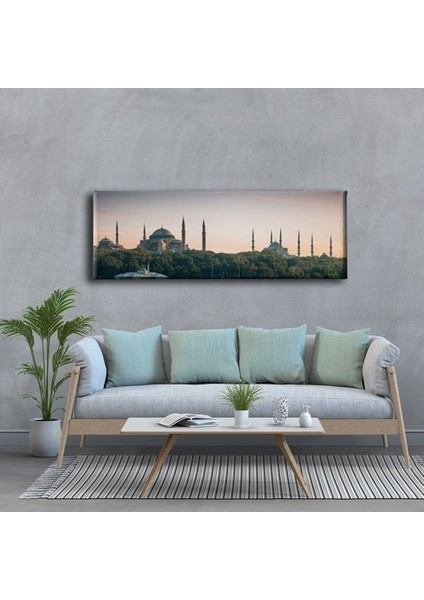 Ayasofya-Sültan Ahmed Cami Panoramik Kanvas Tablo