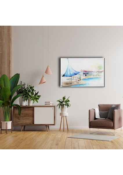 Havuz Başı Sulu Boya Tablo fırsatları