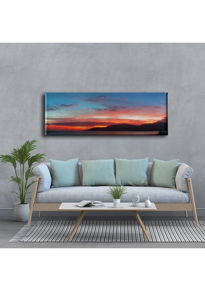 Gün Batımı Panoramik Kanvas Tablo fiyatları