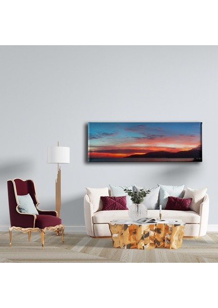 Gün Batımı Panoramik Kanvas Tablo fırsatları