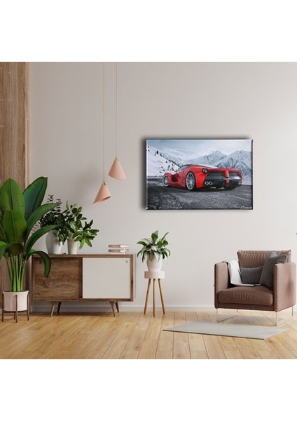 Kırmızı Ferrari Canvas Tablo