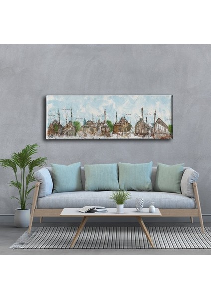 Konya Tarihi Yerler Panoramik Kanvas Tablo