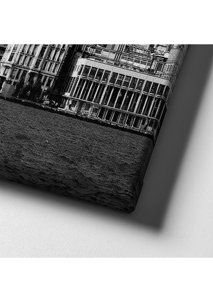 Siyah Beyaz Karaköy Panoramik Kanvas Tablo indirimleri