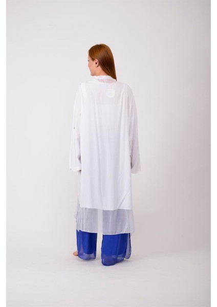 Itayan Ipek Detaylı Oversize Kaftan