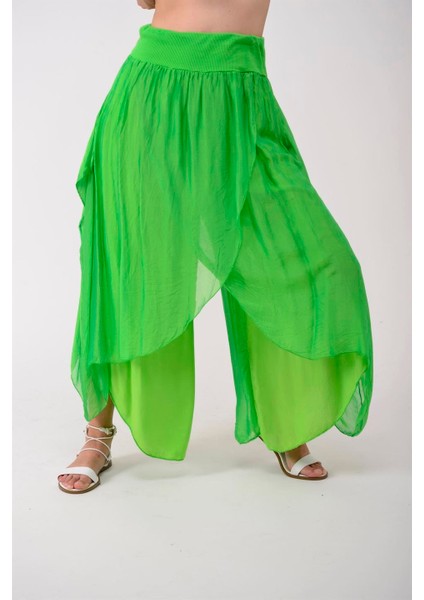 Kadın Asimetrik Kapaklı Ipek Şalvar Pantolon fiyatları