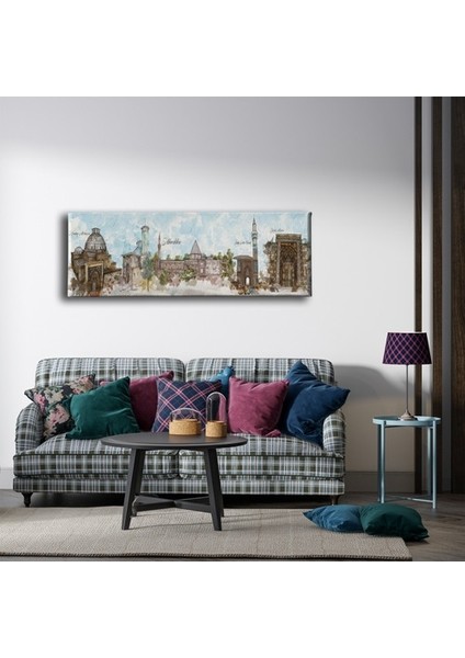 Konya Tarihi Yerler Panoramik Kanvas Tablo modelleri