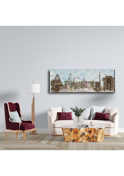 Konya Tarihi Yerler Panoramik Kanvas Tablo fırsatları