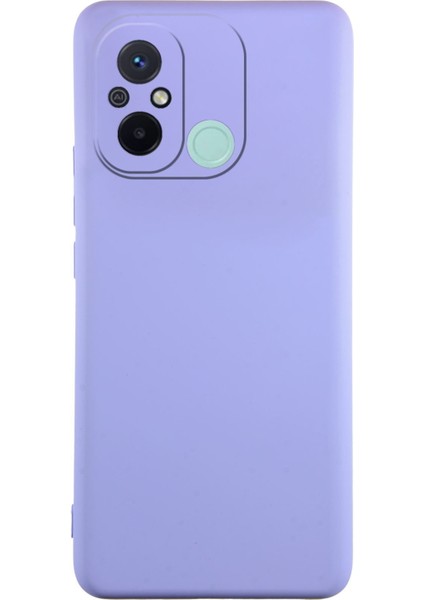 Xiaomi Redmi 12C Kapak Içi Kadife Kamera Korumalı Lansman Silikon Kılıf - Lila