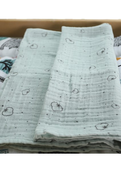 Organik Çok Amaçlı 80 x 80 cm Müslin Çocuk ve Bebek Örtüsü Mint Yeşili Pamuk Nokta Desenli Battaniye modelleri