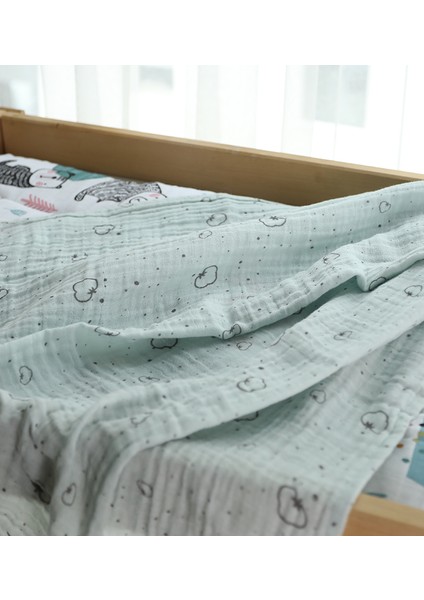 Organik Çok Amaçlı 80 x 80 cm Müslin Çocuk ve Bebek Örtüsü Mint Yeşili Pamuk Nokta Desenli Battaniye fırsatları