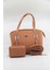 Taba Kadın 5 Bölmeli El ve Omuz Çantası ve Cüzdan Kombini 26X20CM MDS4030-1002 1