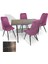 Japon Werzalit - Çırağan Mutfak Masa Takımı (80X120) - (Palazzo- Mor) 1