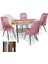 Japon Werzalit - Çırağan Mutfak Masa Takımı (80X140) - (Redwood - Pembe) 1