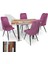 Karanfil Werzalit - Çırağan Masa Takımı (70X120) - (Redwood - Mor) 1