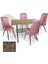 Japon Werzalit - Çırağan Mutfak Masa Takımı (80X120) - (Karacabey Mermer - Pembe) 1