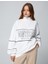 Yarım Fermuarlı Sweatshirt Oversize Baskılı Dik Yaka 3