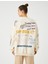 Oversize Sweatshirt Grafiti Baskılı Bisiklet Yaka Uzun Kollu 4