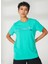 Bisiklet Yaka Baskılı Mint Kadın T-Shirt W-HOLDEN 1