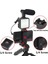 Video Making Kit Kumandalı Mikrofon LED Işık Mini Tripod Için Telefon Vlog Video Kayıt 2