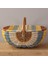 Bohem Large Boy Renkli Piknik Sepeti, Brunch Sepeti, Dekoratif Sepet, Iskandinav, Modern, Rattan 1