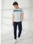 Bisiklet Yaka Baskılı Gri Erkek T-Shirt HARDAP 3