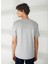 Bisiklet Yaka Baskılı Gri Erkek T-Shirt HARDAP 5