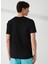 Bisiklet Yaka Baskılı Siyah Erkek T-Shirt TEN 5