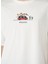 Bisiklet Yaka Nakışlı Kırık Beyaz Erkek T-Shirt LEAF 4