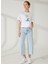Yuvarlak Yaka Baskılı Ekru Kadın T-Shirt DT10246 Denim Trip Yuvarlak Yaka Re 2