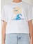 Yuvarlak Yaka Baskılı Ekru Kadın T-Shirt DT10246 Denim Trip Yuvarlak Yaka Re 4