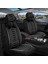 dacia Sandero Lüx Deri Oto Koltuk Kılıfı Ön Arka Takım (Royal) Siyah Beyaz 2