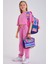 Mor Pembe Kedi Desenli 3’lü Okul Çanta Seti SET0123477 2