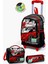 Kids Siyah Kırmızı Anime Araba Desenli Çekçekli 3'lü Çanta Seti SET0123947 1