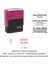 910 Isim Ünvan Kaşesi - Pembe Makina - Mavi Mürekkep 1