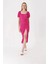 Kadın Fuşya Yırtmaçlı Yazlık Örme Elbise HZL23S-BD123961 1