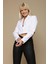 Kadın Tek Düğme Kapamalı Crop Blazer Ceket 3