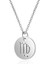 Başak Burcu Yuvarlak Plaka Gümüş Kolye 1